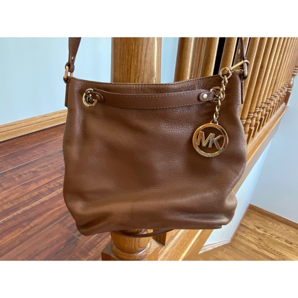 Michael Kors Brown Leather Hobo Satchel - Picture 1 of 10